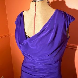 ELEGANT stretchy purple Ralph Lauren dress EUC